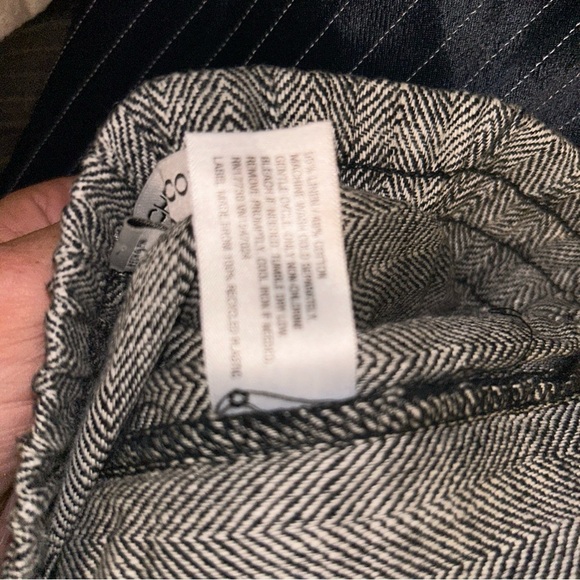 Rachel Comey linen blend Black and White Herringbone Fabric - Picture 4 of 5